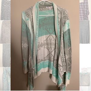 Aztec print cardigan